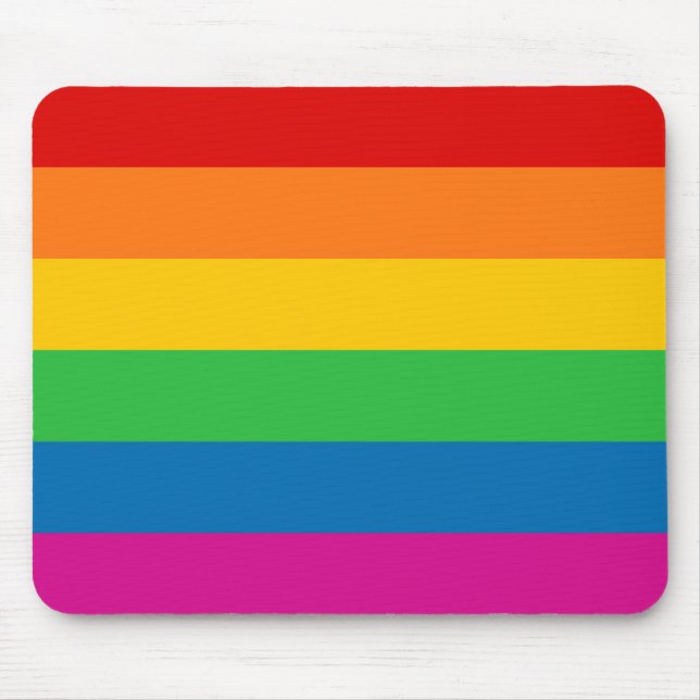 Rainbow Stripes Mouse Pad (Front)