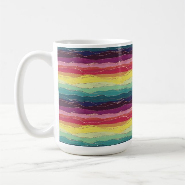 Rainbow Stripes Mug (Left)