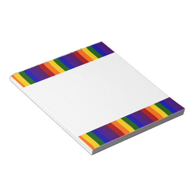 Rainbow Stripes Notepad (Angled)