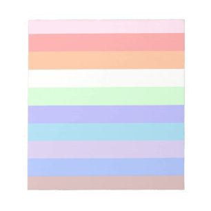 Rainbow Stripes of Pastel Colours Notepad