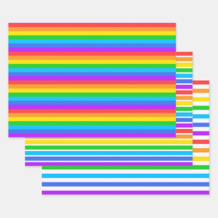 Rainbow Stripes Paper Sheets