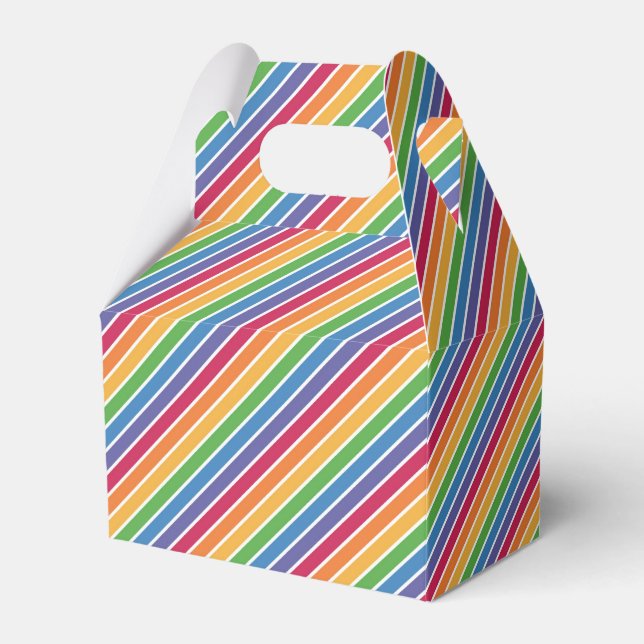 Rainbow Stripes Pattern Favour Box (Front Side)