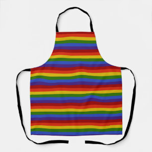 Rainbow Stripes Pattern  Horizontal Apron