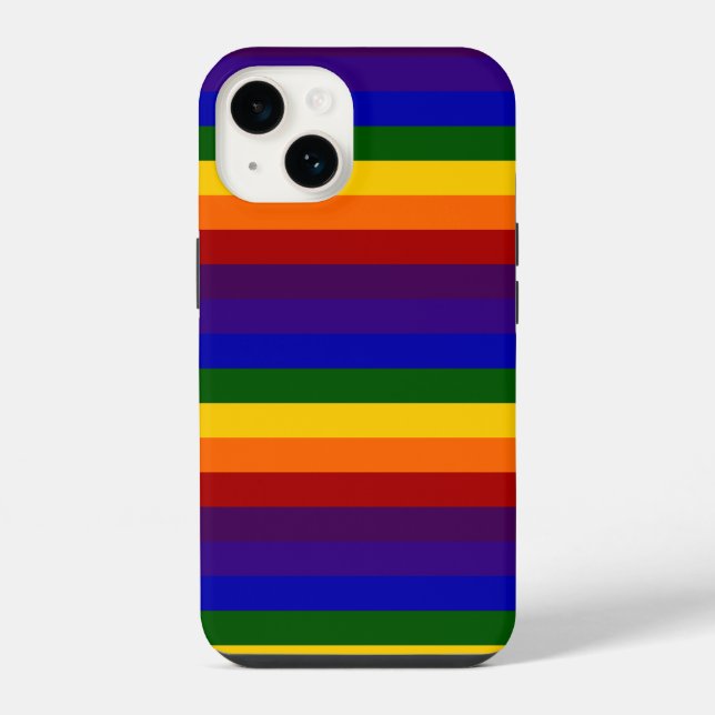 Rainbow Stripes Pattern iPhone Case (Back)