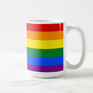 rainbow stripes pattern mug Love is love