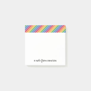 Rainbow Stripes Pattern Post-it Notes