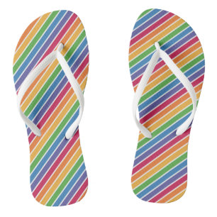Rainbow Stripes Pattern Thongs