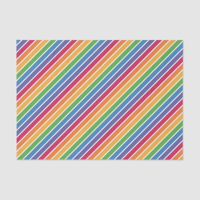 Rainbow Stripes Pattern Tissue Paper (Front)