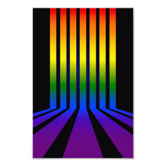 Rainbow stripes photo print