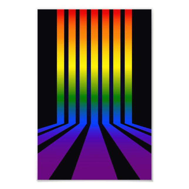 Rainbow stripes photo print (Front)