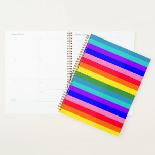 Rainbow Stripes Planner
