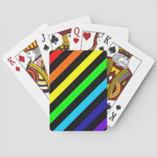 Rainbow Stripes Playing Cards