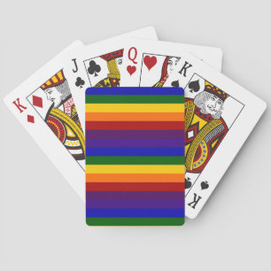 Rainbow Stripes Playing Cards