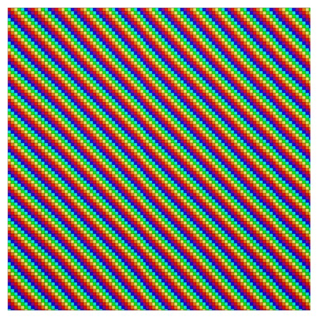 Rainbow Stripes - Polyester Weave Fabric (Swatch)