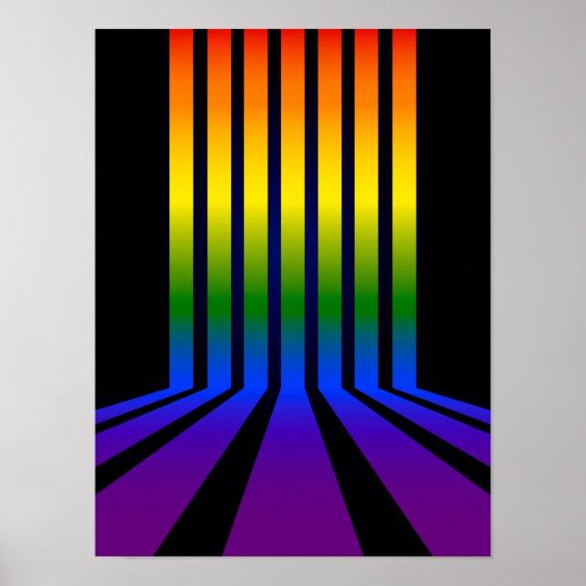 Rainbow stripes poster (Front)