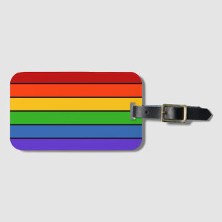 Rainbow Stripes PRIDE Luggage Tag