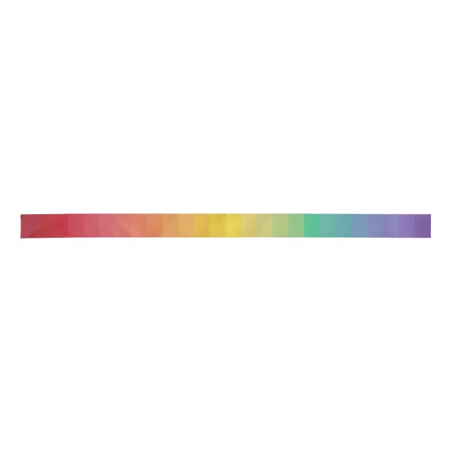 Rainbow Stripes Ribbon Satin Ribbon (Front)