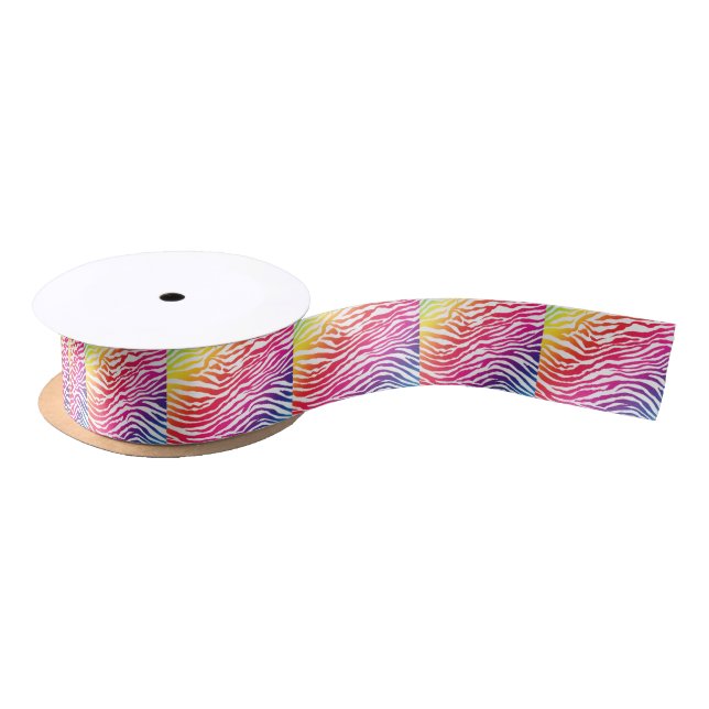 Rainbow Stripes Satin Ribbon (Spool)
