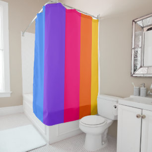Rainbow Stripes Shower Curtain