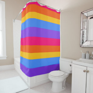 Rainbow Stripes Shower Curtain