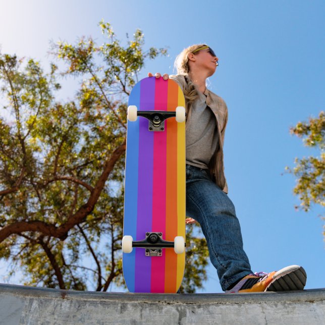 Rainbow Stripes Skateboard (Outdoor 1)