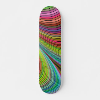 rainbow stripes skateboard