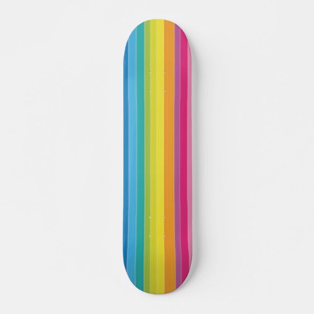 Rainbow Stripes Skateboard (Front)