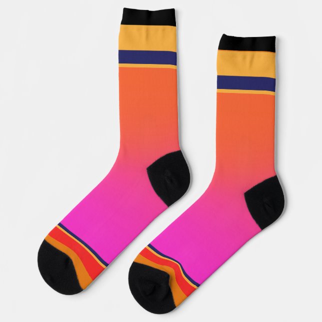 Rainbow +  Stripes  Socks (Left)
