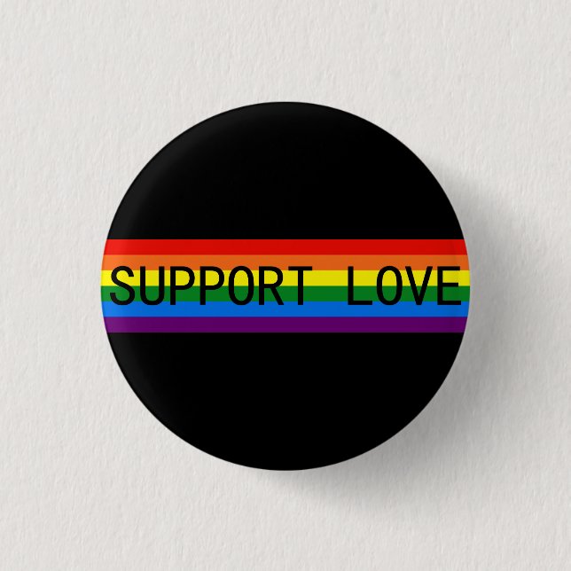 Rainbow Stripes Support Love/LGBT Support Gifts 3 Cm Round Badge (Front)