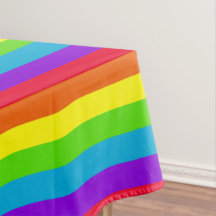 Rainbow Stripes Table Cloth