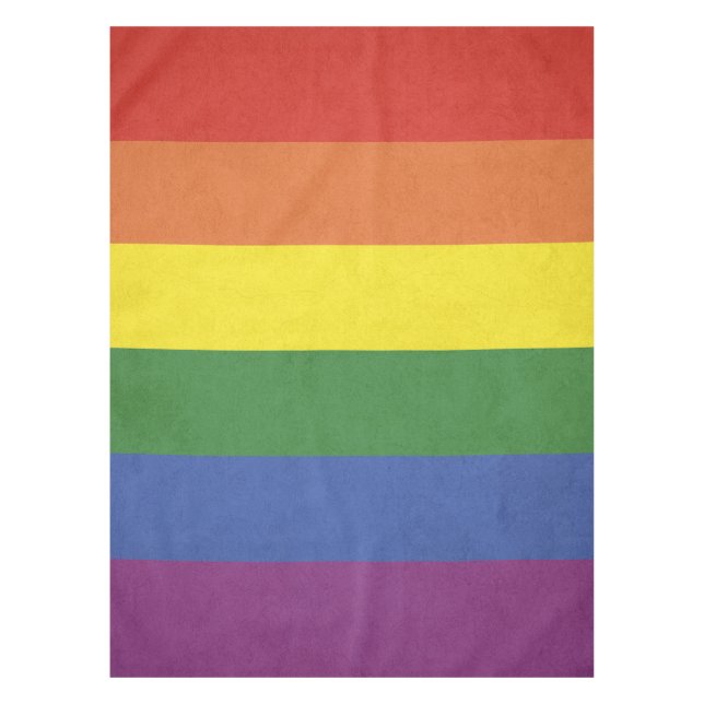 Rainbow stripes tablecloth (Front)