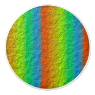 RAINBOW STRIPES TEXTURE CERAMIC KNOB