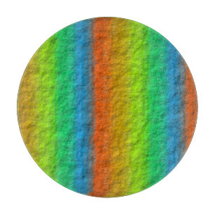 RAINBOW STRIPES TEXTURE CUTTING BOARD