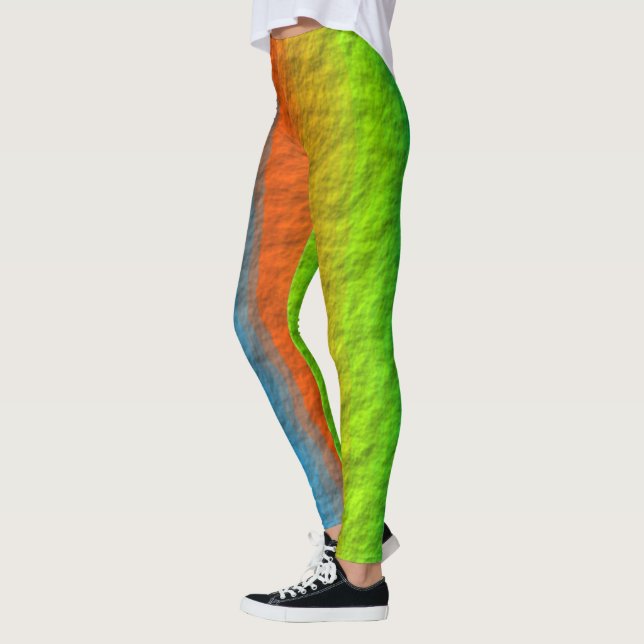 RAINBOW STRIPES TEXTURE LEGGINGS (Left)