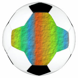 RAINBOW STRIPES TEXTURE SOCCER BALL