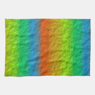 RAINBOW STRIPES TEXTURE TEA TOWEL