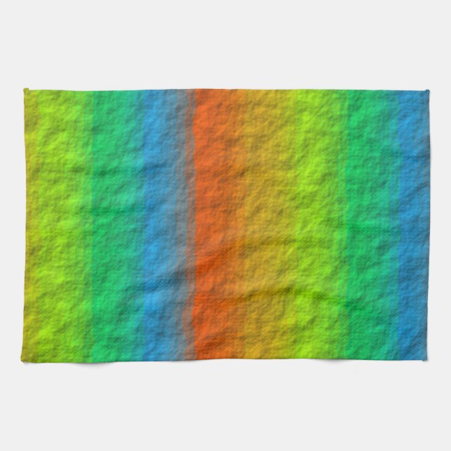 RAINBOW STRIPES TEXTURE TEA TOWEL (Horizontal)