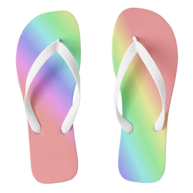 Rainbow Stripes Thongs (Footbed)