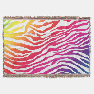 Rainbow Stripes Throw Blanket