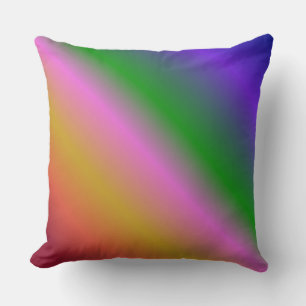 Rainbow Stripes Throw Pillow