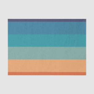 Rainbow Stripes Vintage Old Style Geometric Tissue Paper
