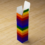 Rainbow Stripes Wine Box<br><div class="desc">Red,  orange,  yellow,  green,  blue,  indigo,  violet: the colours of the rainbow are presented in vertical stripes in this design. The festive rainbow sequence repeats across the design. 

 Digitally created 8800 x 5200 pixel image. 
 Copyright ©2011 Claire E. Skinner,  All rights reserved.</div>