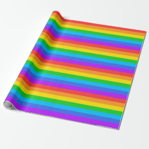 Rainbow Stripes Wrapping Paper