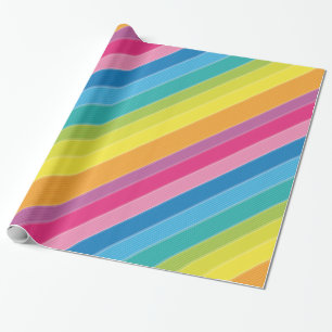 Rainbow Stripes Wrapping Paper