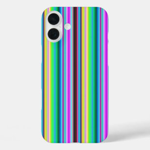Rainbow Strips - Pattern iPhone 16 Plus Case