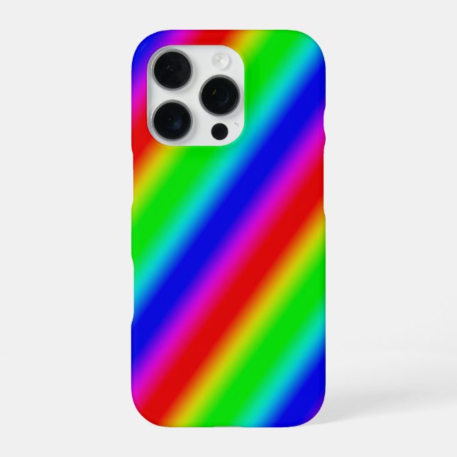 Rainbow Strips - Pattern iPhone Case (Back)