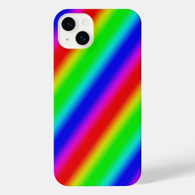 Rainbow Strips - Pattern iPhone Case (Back)