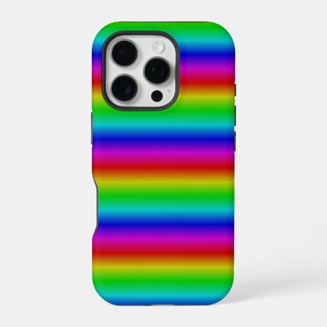 Rainbow Strips - Pattern iPhone Case (Back)