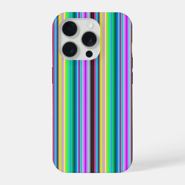 Rainbow Strips - Pattern iPhone Case (Back)