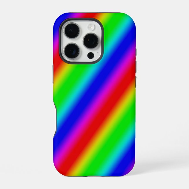 Rainbow Strips - Pattern iPhone Case (Back)